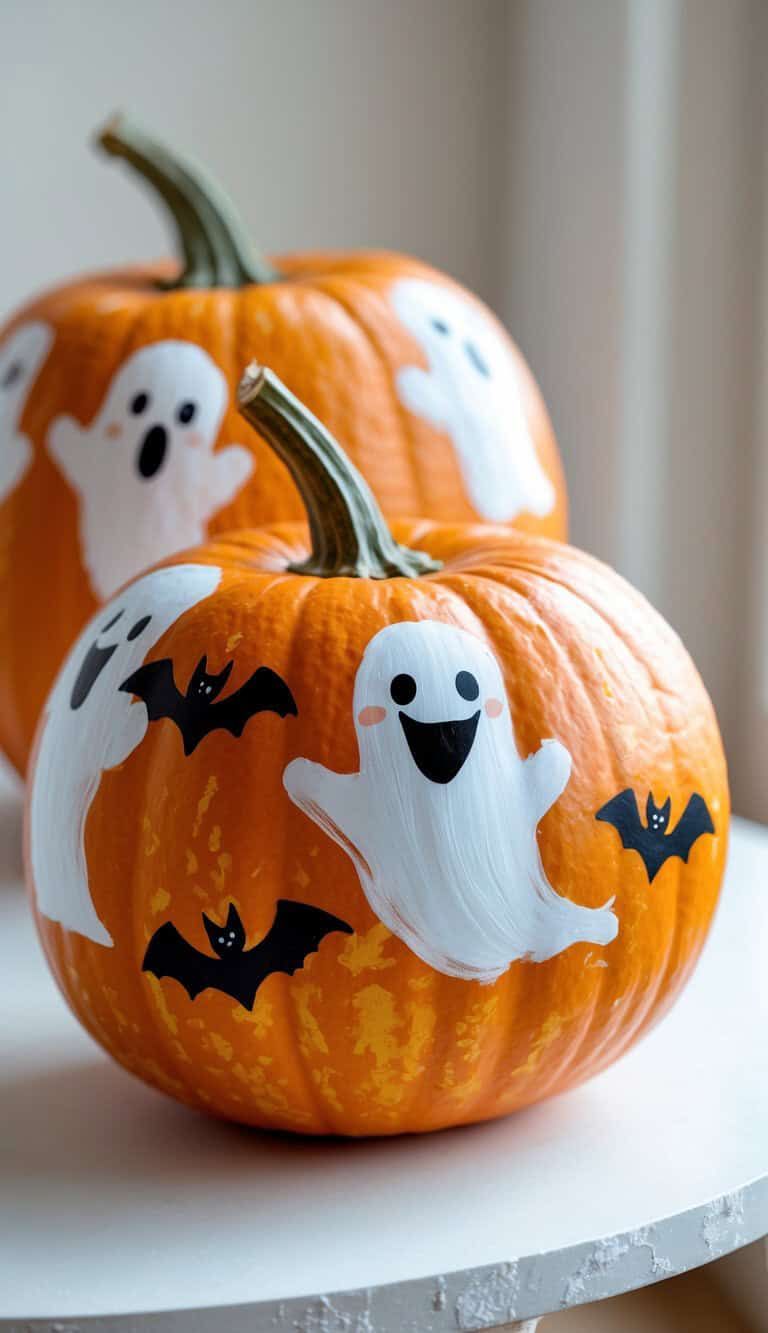 21 Ghost Painted Pumpkin Ideas for a Spooktacular Halloween