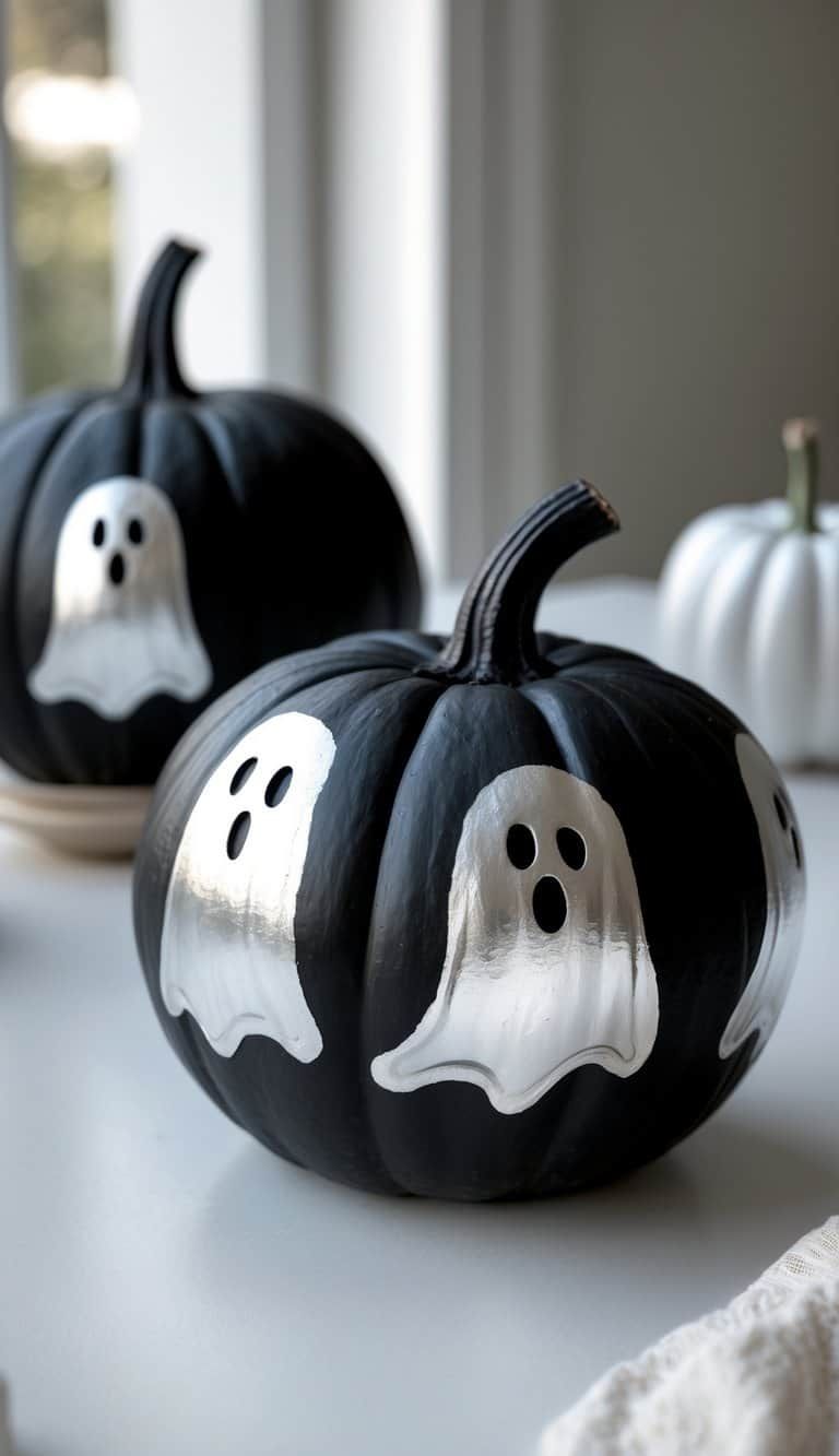 17 Ghost Painted Pumpkin Ideas for Whimsical Halloween Decor