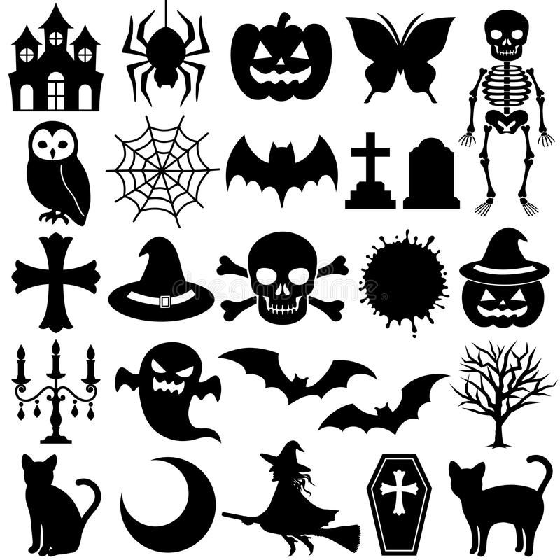 Black icons stock vector. Illustration of dead, black – 21072778