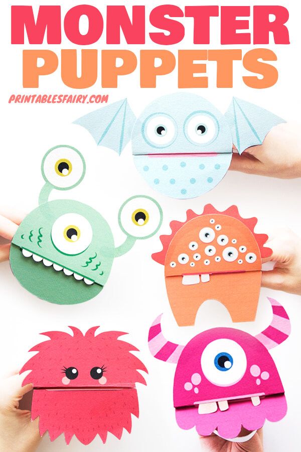 Printable Monster Puppets