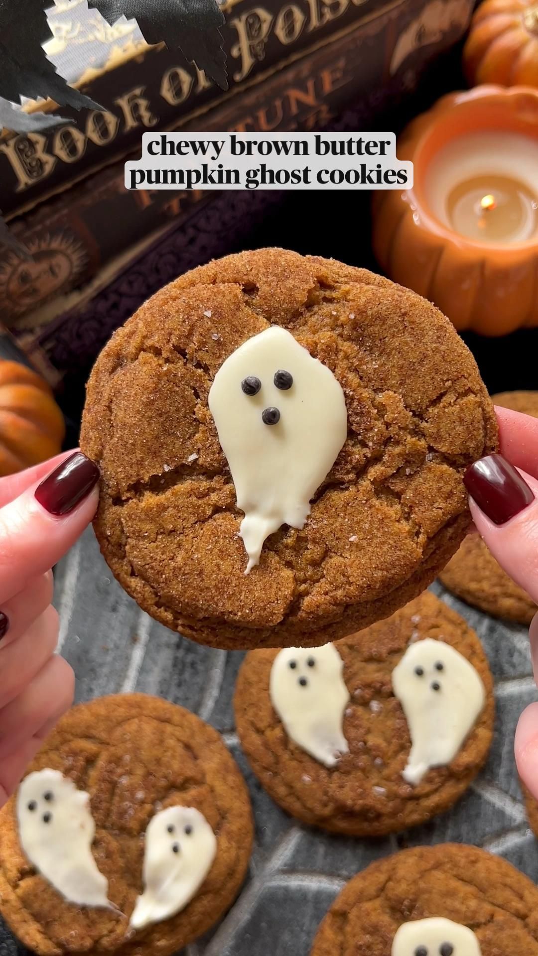 👻🖤Spooky Ghost Brown Butter Pumpkin Cookies