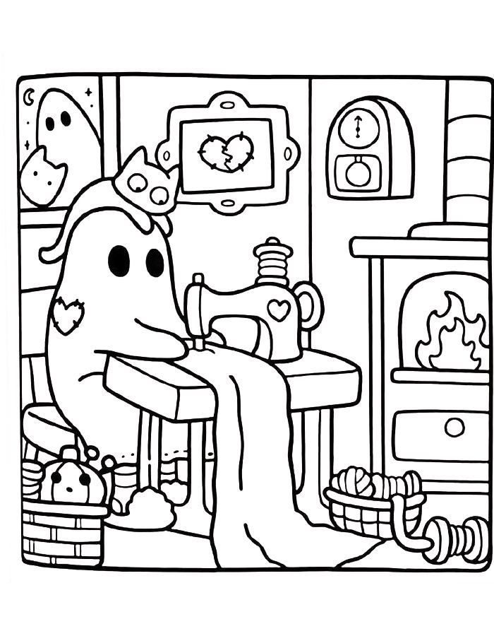 Spooky Cutie Coloring Pages (Free Printable PDF)