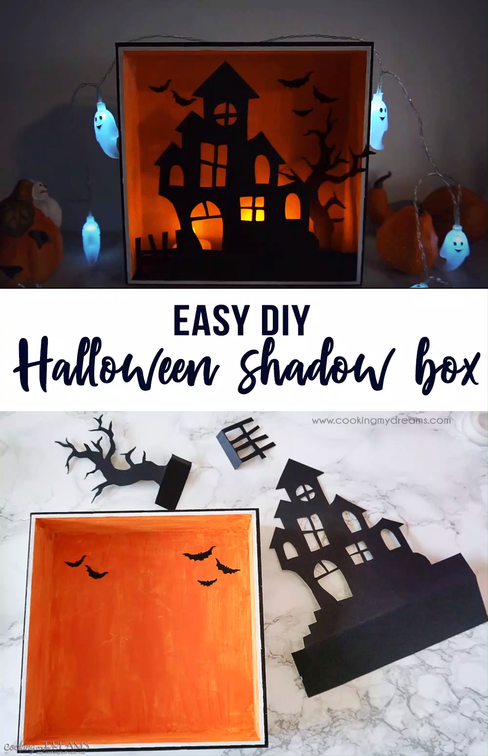 DIY Easy Halloween Shadow Box