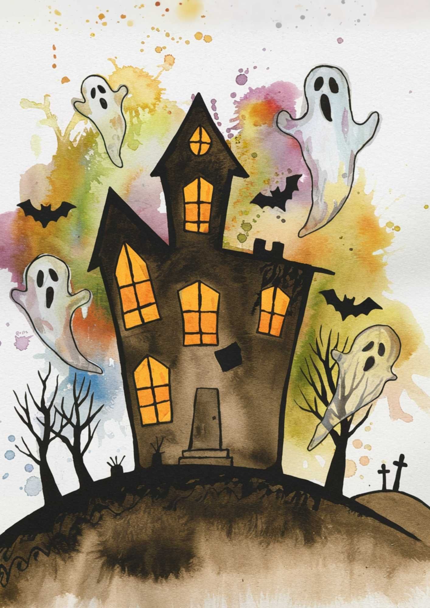 40+ Halloween Watercolor Ideas (+FREE Printable Painting Templates!) – Artsydee – Drawing, Painting, Craft & Creativity