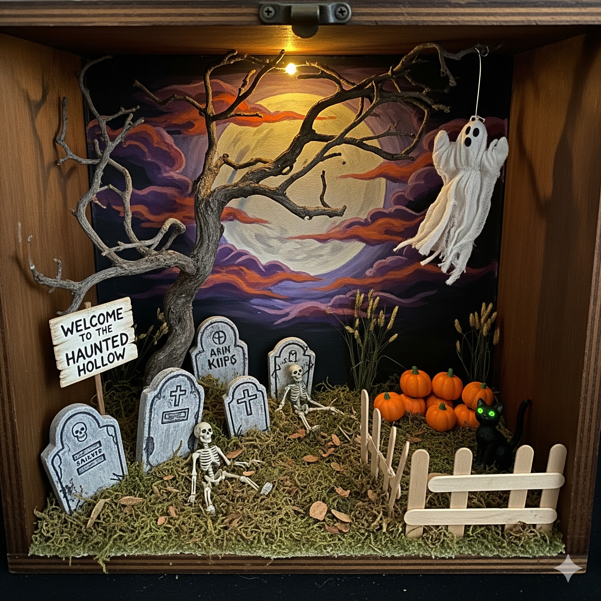 halloweeen theme diorama artwork