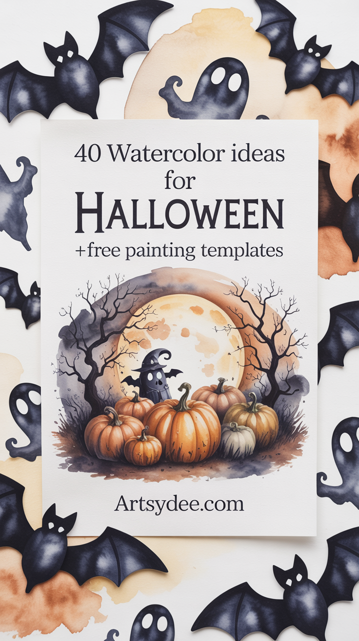 40+ Halloween Watercolor Painting Ideas