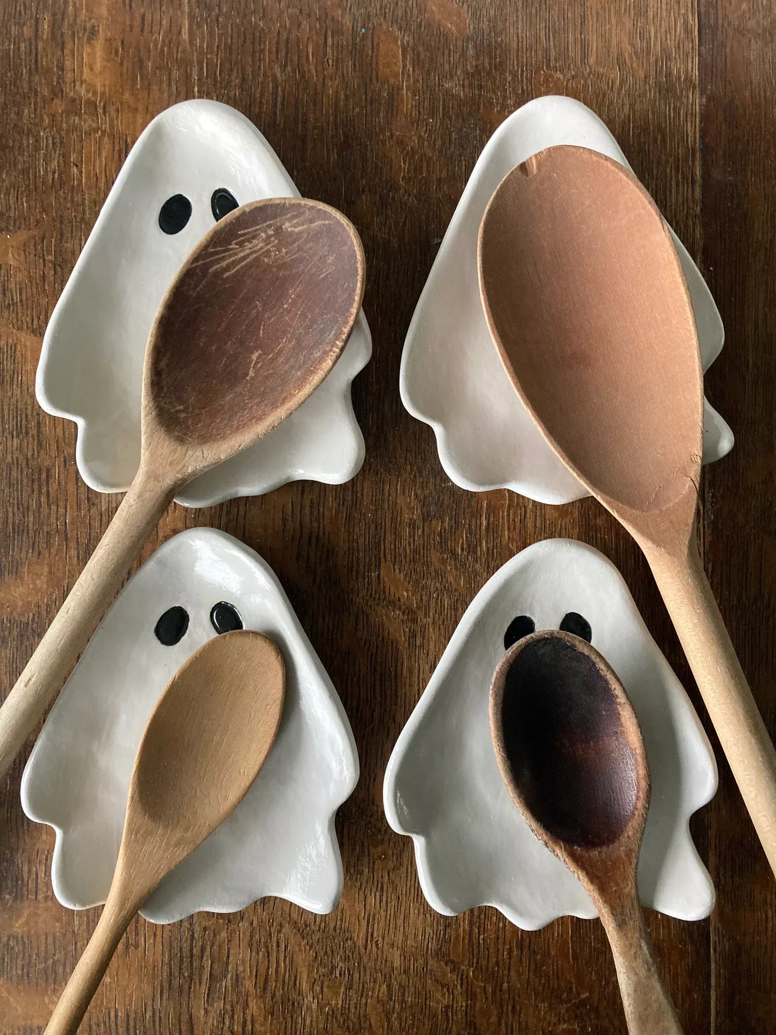 SPOON REST HALLOWEEN Ghost Handmade Stoneware – Etsy