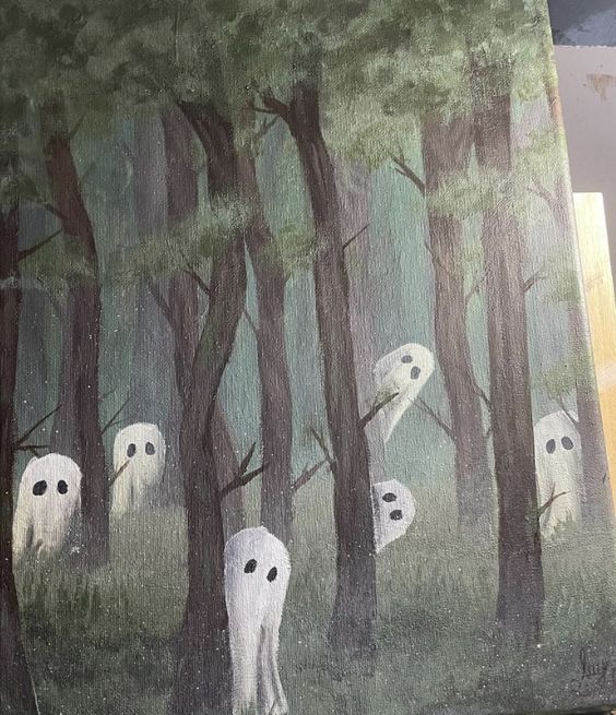 14 Thrifted Art Ghost Painting Ideas