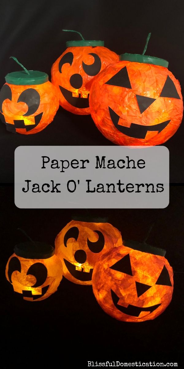 How to Make Paper Mache Jack O’ Lanterns | Blissful Domestication