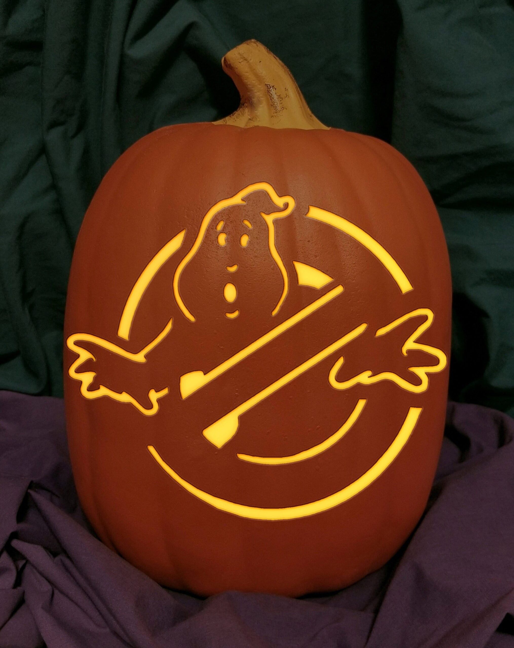 Ghostbusters Logo Carved Foam Permanent Pumpkin