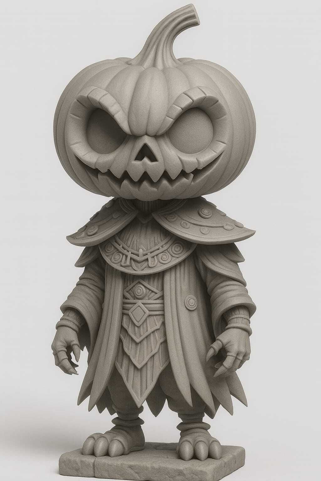 Pumpkin Head Halloween Figurine – STL File for 3D Printing
