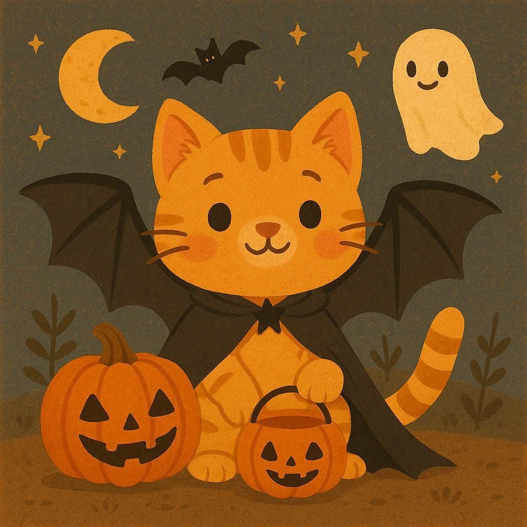 Cute Halloween Animal Illustrations