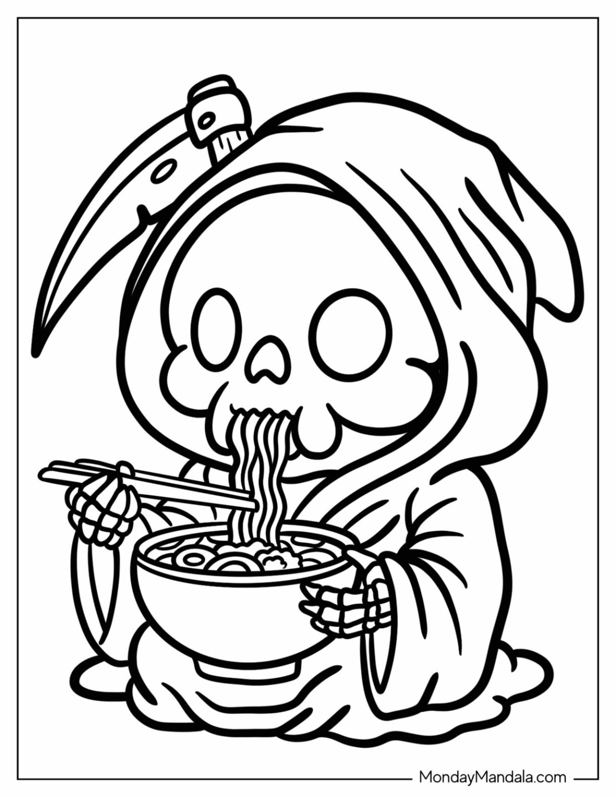 37 Grim Reaper Coloring Pages (Free PDF Printables)