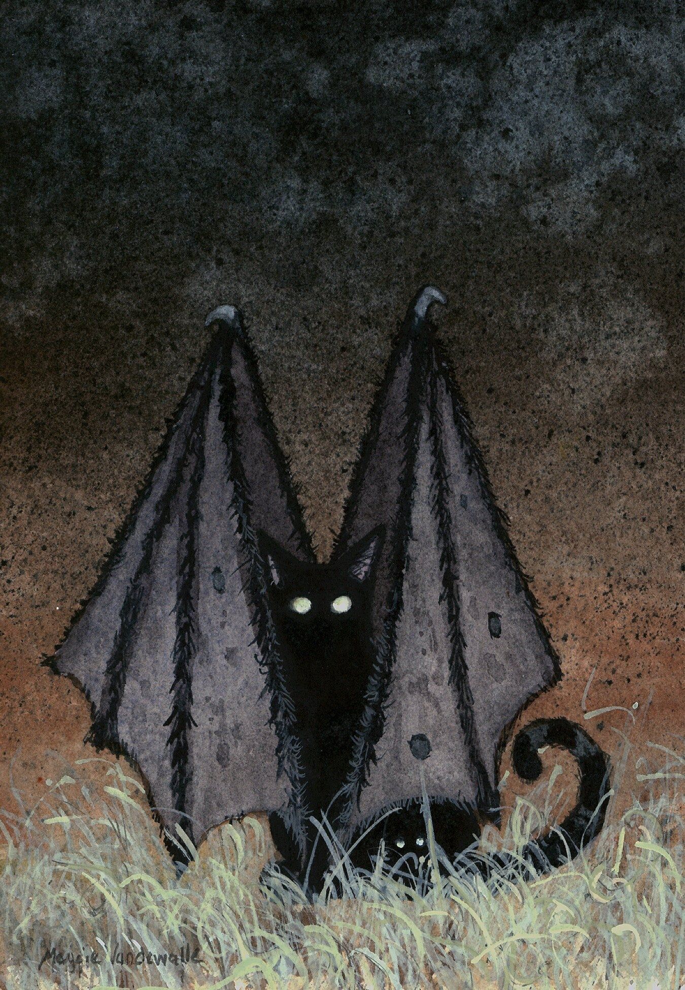 DISCONTINUED Greeting Card, Babysitting by Maggie Vandewalle, 5″ x 7″ blank card with envelope