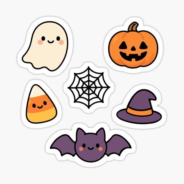 Halloween Sticker Ideas | "Halloween Pack Cute" Sticker for Sale by FarieKoroni