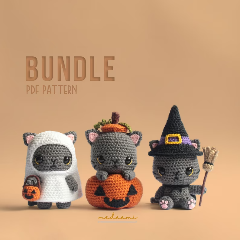 PDF PATTERN BUNDLE | Halloween Cats Amigurumi – Etsy