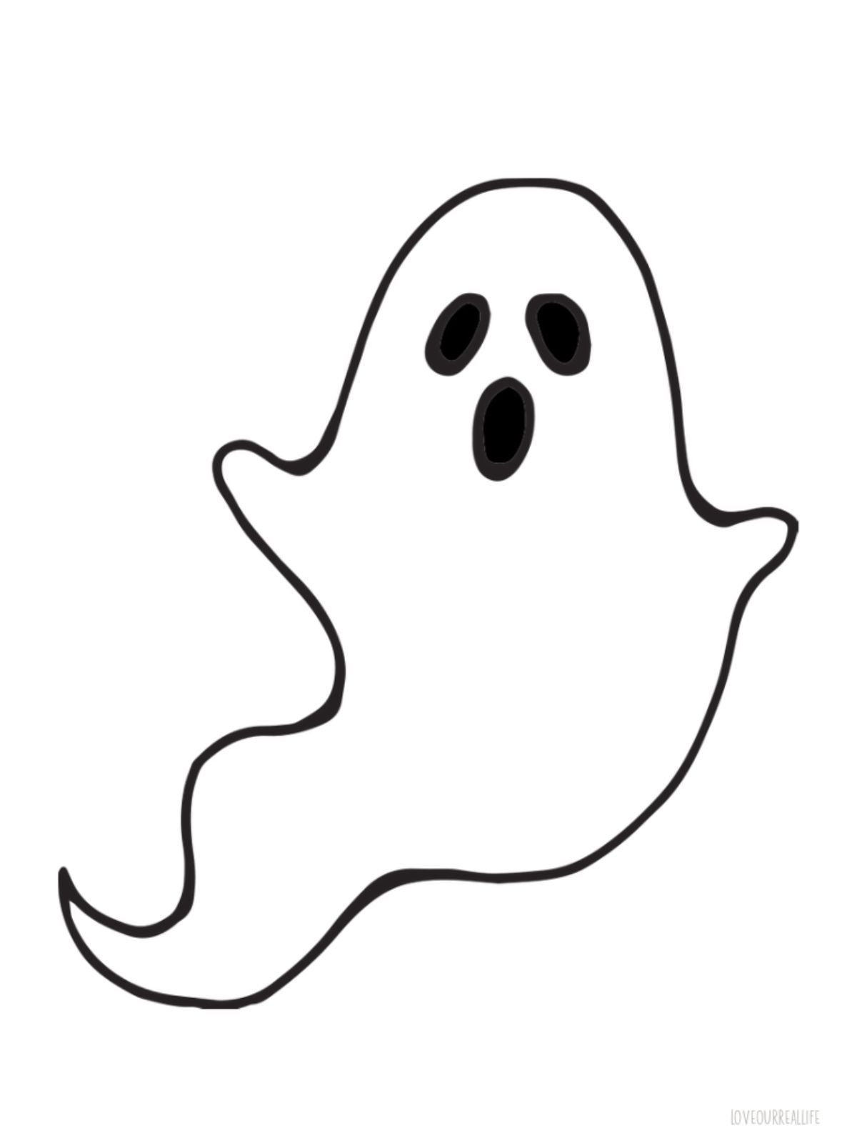 Free Ghost Outlines for Crafts & Coloring