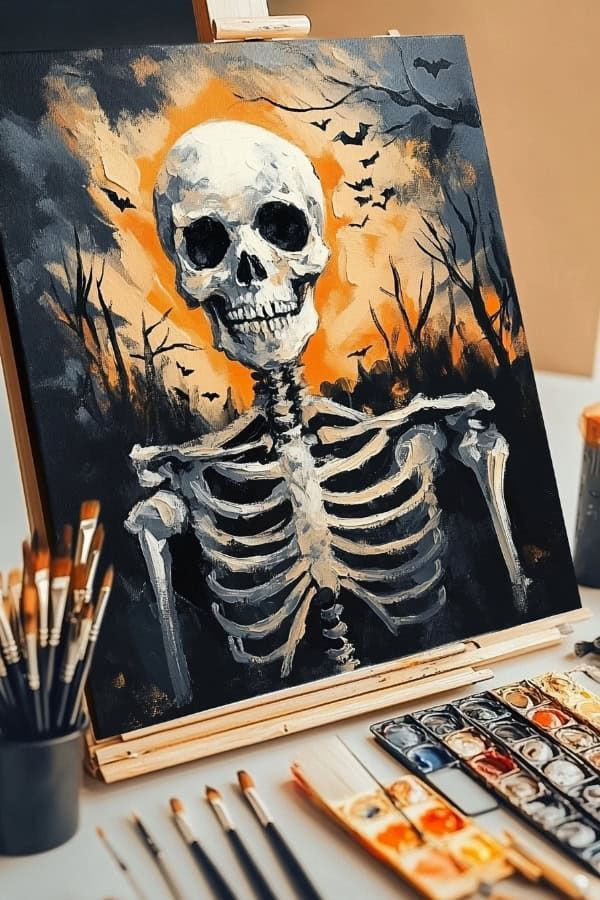 18 Unique Halloween Paintings on Canvas Ideas to Try This Year
