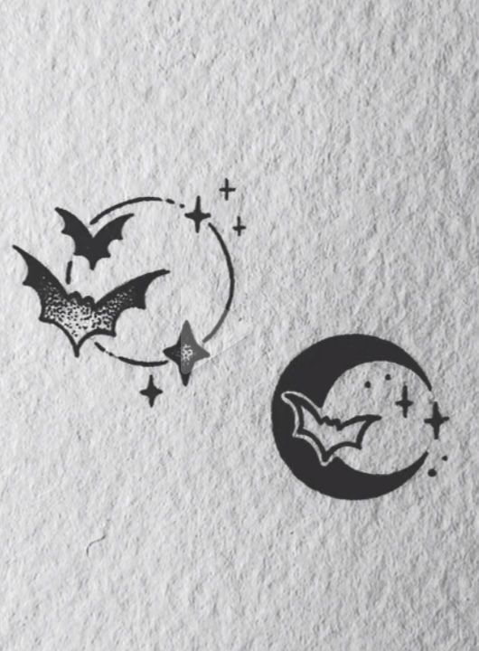 Minimalist Halloween Moon Tattoo