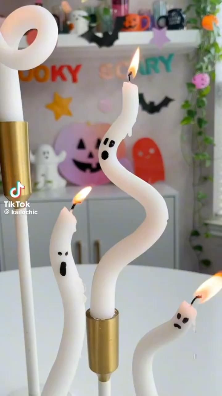 DIY Ghost Candles! 👻