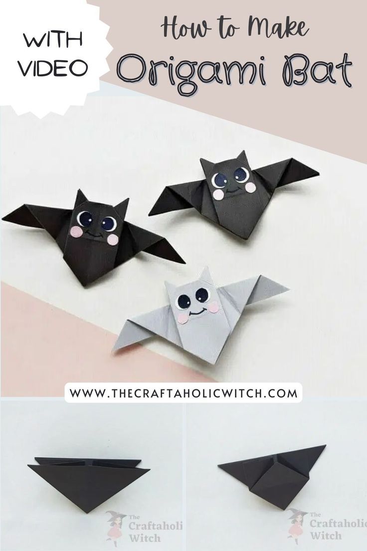 How to Make Origami Bat (Easy Folding Instruction + Video)