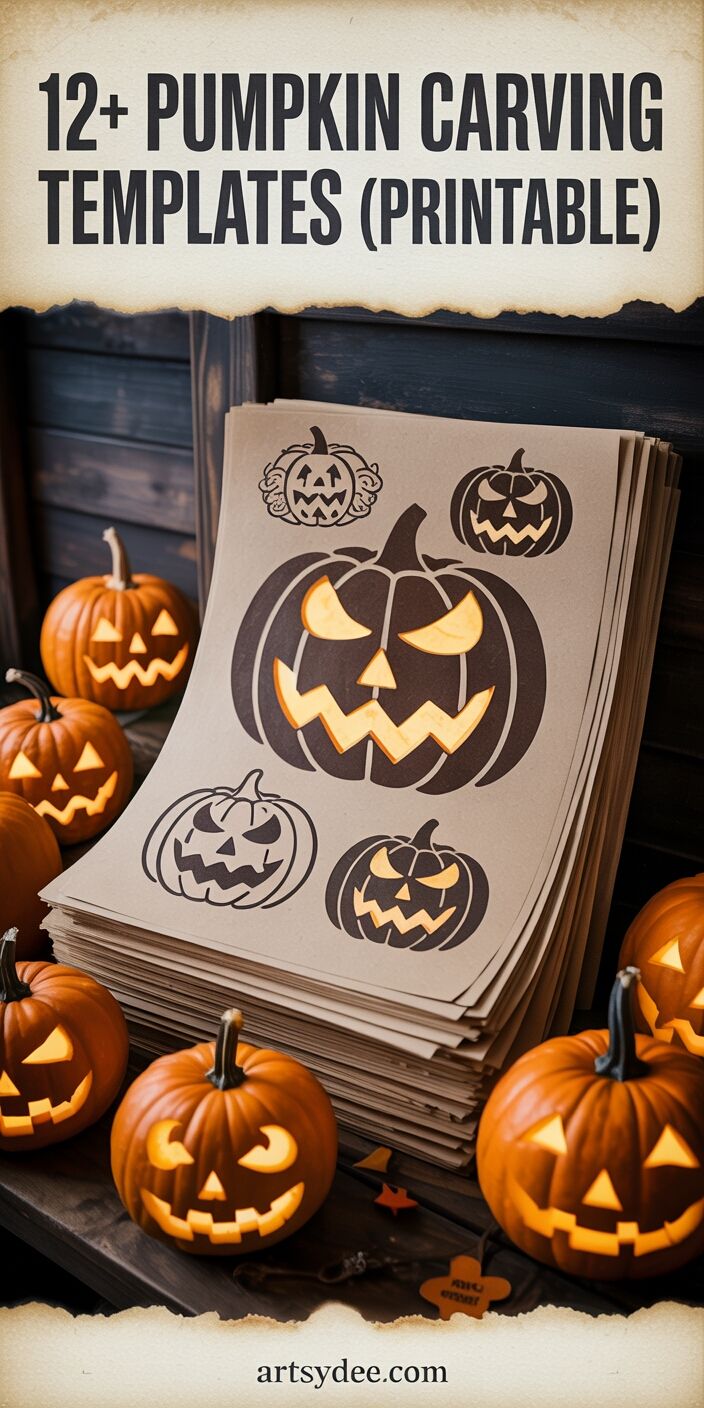 12+ Free Pumpkin Carving Templates Printable 🎃 | Easy Halloween Stencils