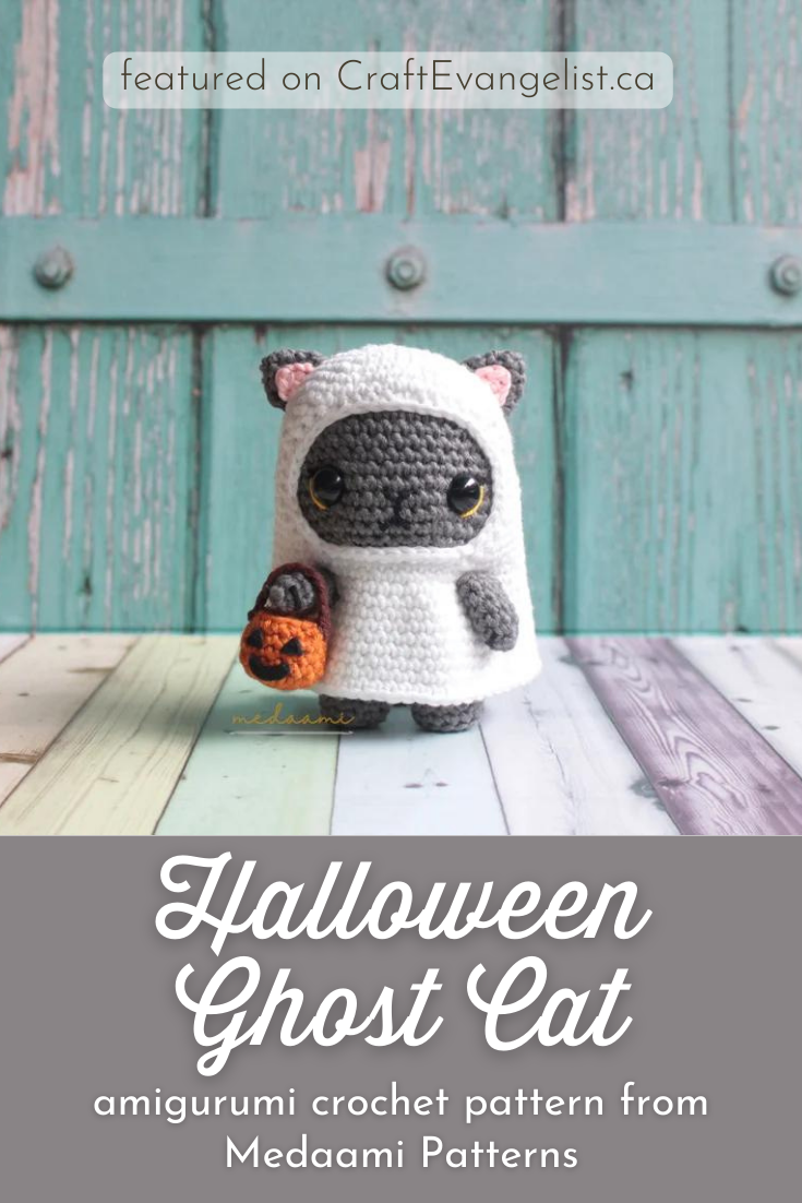 Halloween Ghost Cat Amigurumi Crochet Pattern