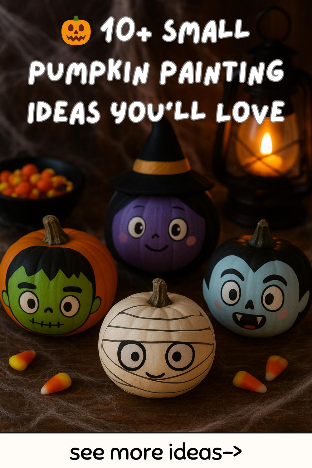 Fun Halloween Small Pumpkin Painting Ideas 👻🎃