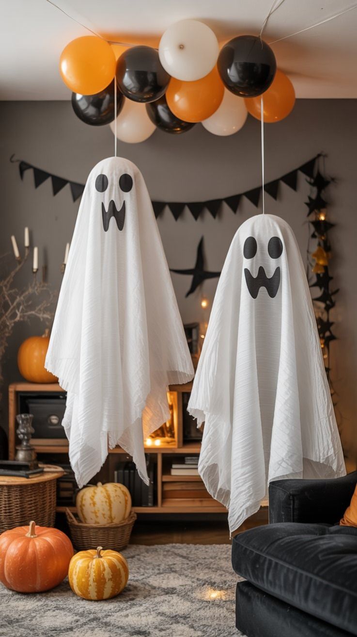Unique Floating Ghosts and Dollar Tree Halloween Decor Ideas for Your Porch