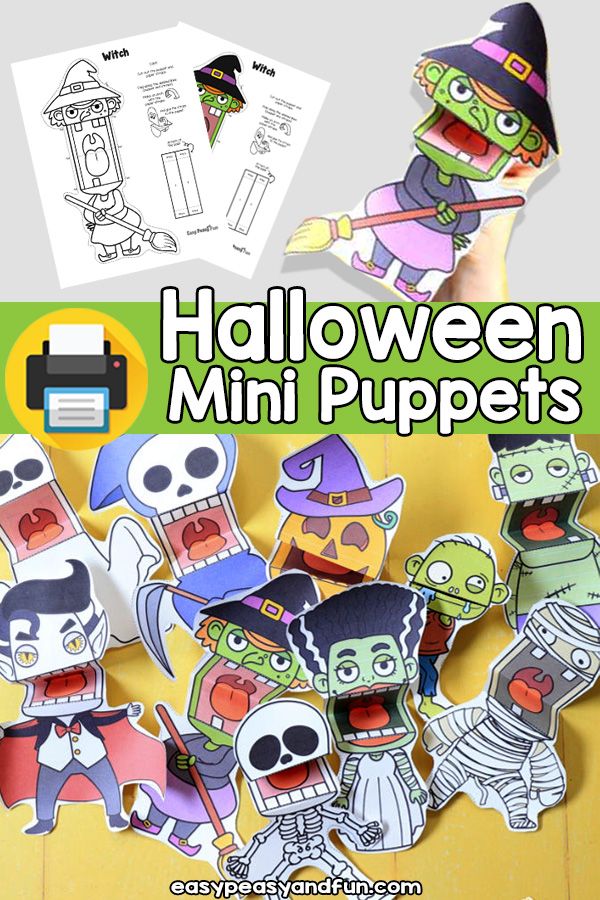 Printable Halloween Finger Puppets