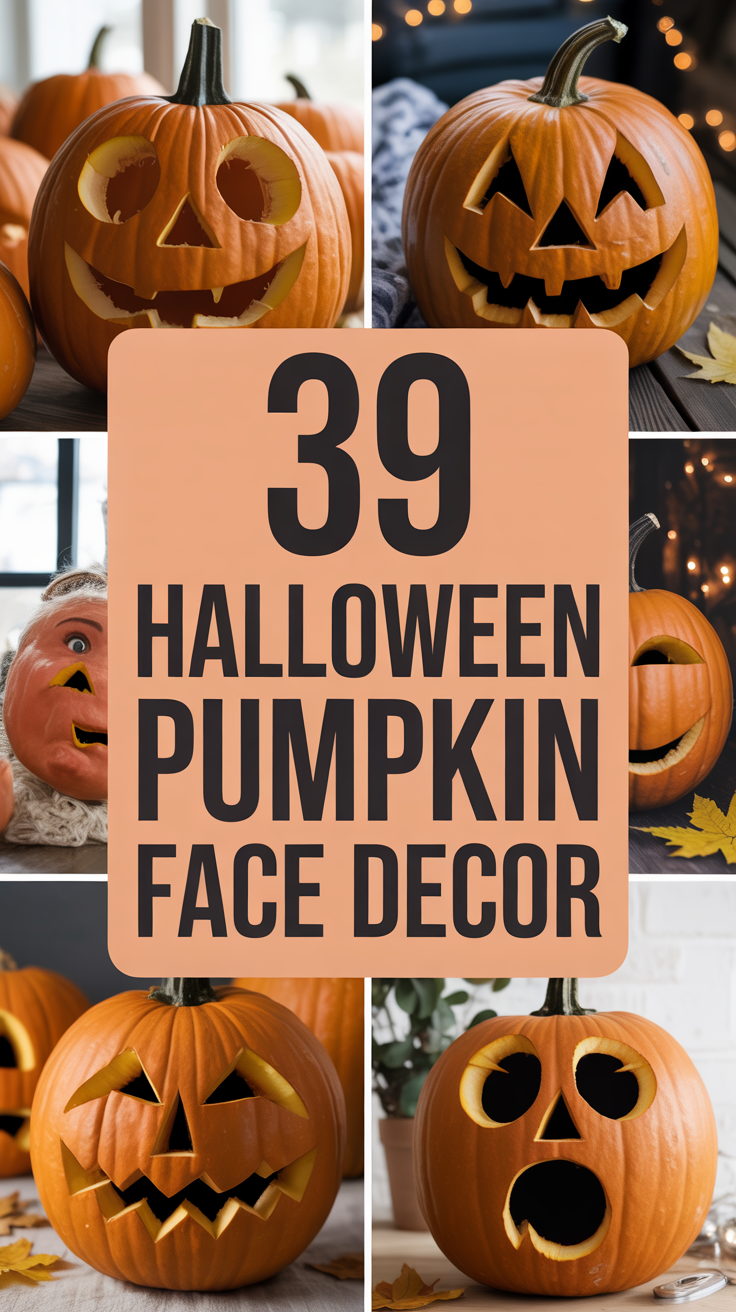 39 Creative Pumpkin Face Design Ideas for Halloween