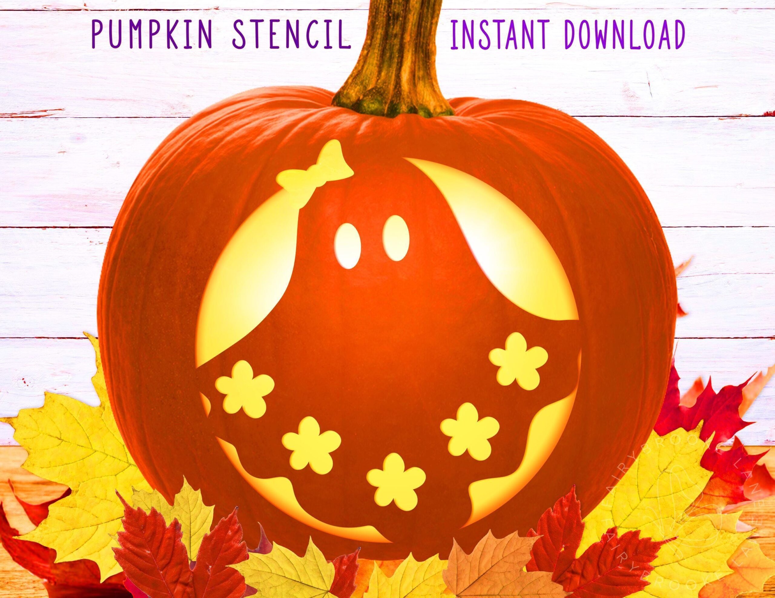 Cute Ghost Pumpkin Stencil, Floral Ghost Pumpkin Stencil, Coquette Ghost Girly Stencil, Jack O’ Lantern Pumpkin Carving Halloween Printable