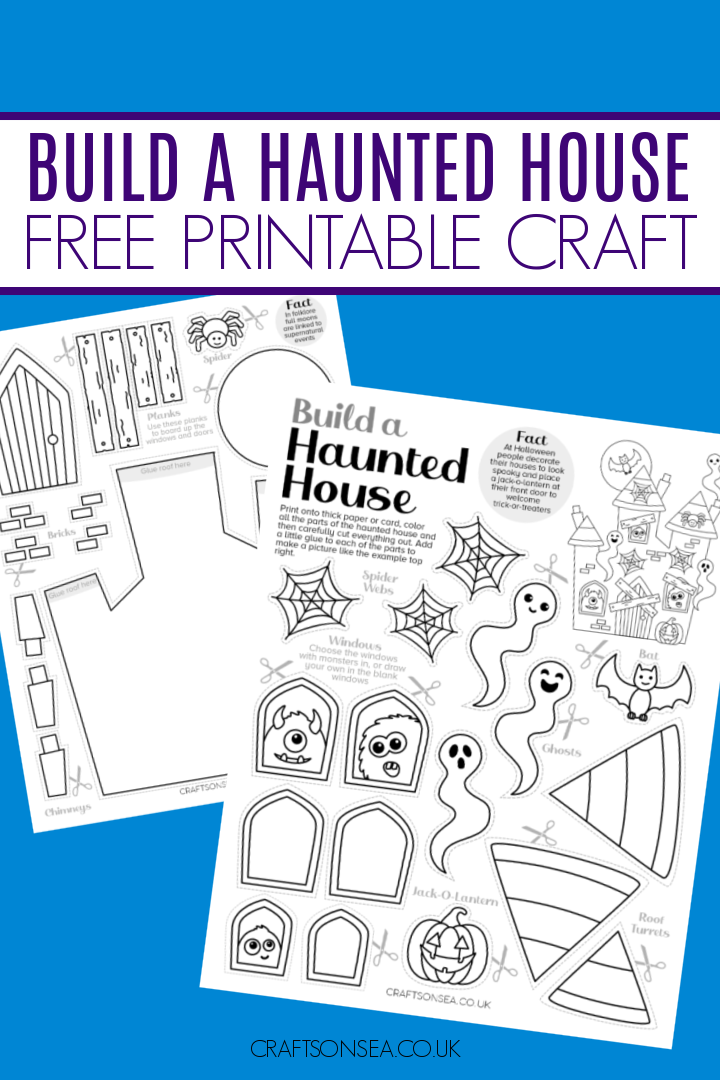 Build a Haunted House Craft (FREE Printable) – Crafts on Sea