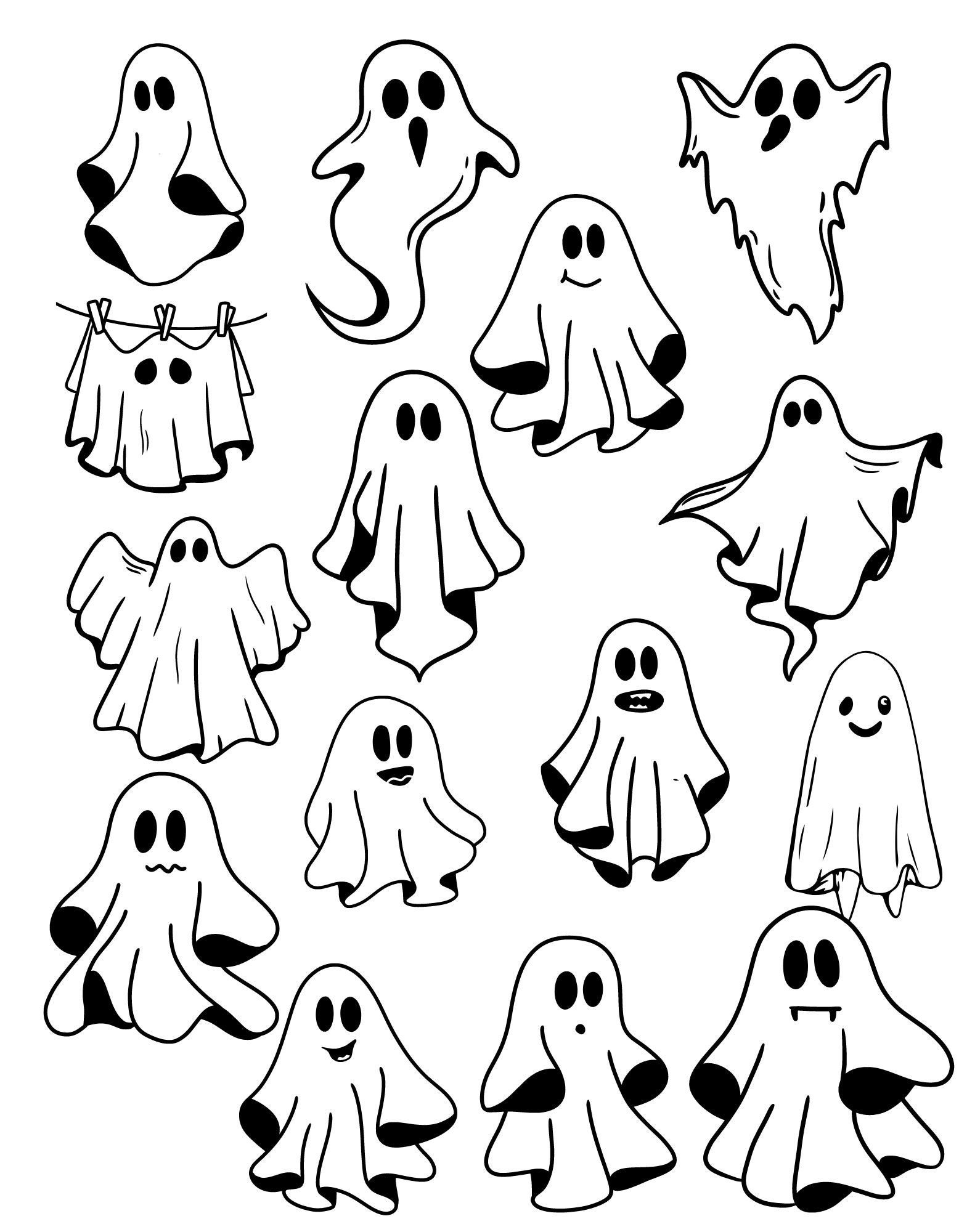 ghost svg,ghost svg bundle,ghost clipart,cute ghost,boo,SVG files for cricut,6 cute ghosts SVG bundle,SET,new,new,halloween