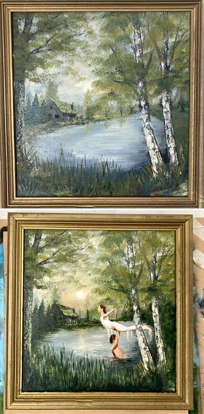 50 Times Creative People Customized Thrifted Artworks In The Best Way (New Pics)