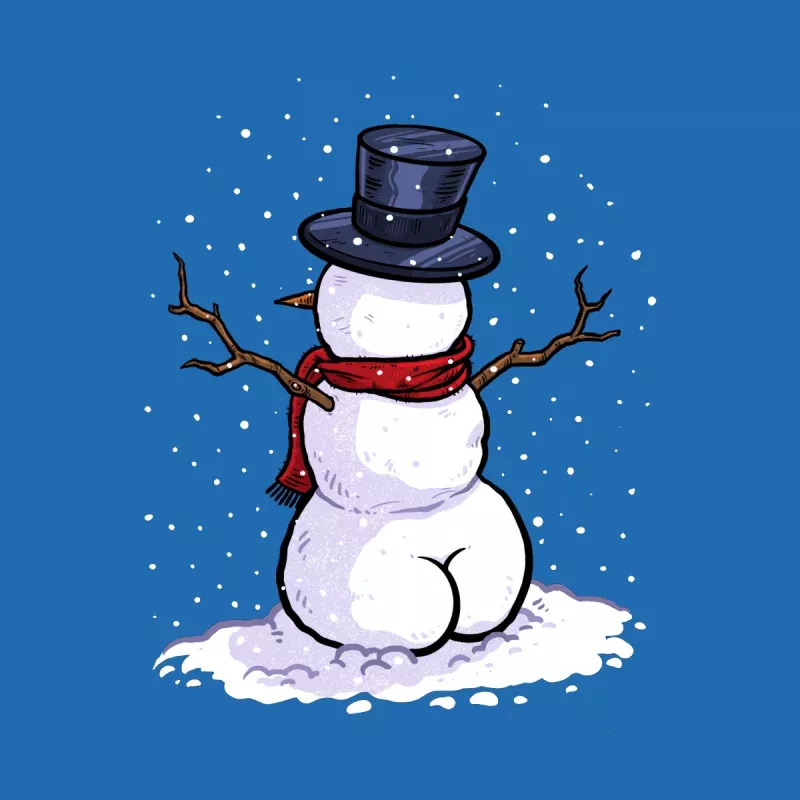 Snowman Butt Men’s Pullover Hoodie | Brian Cook