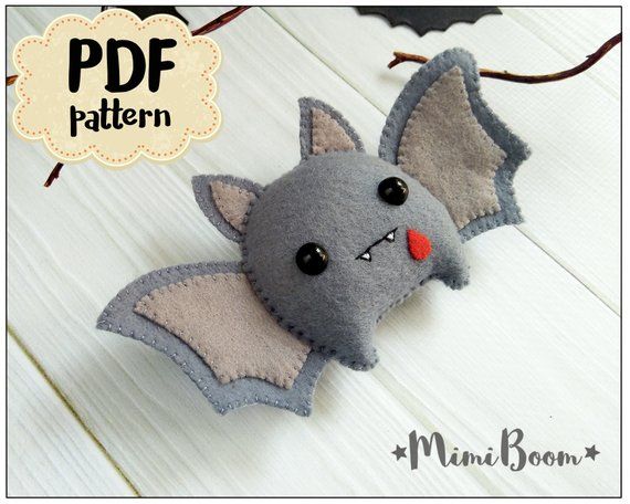 Felt Halloween Bat Ornament Halloween Pattern Bat DIY Felt Ornament Halloween Tutorial Plushies Halloween Pattern Bat Halloween Felt Sewing – Etsy