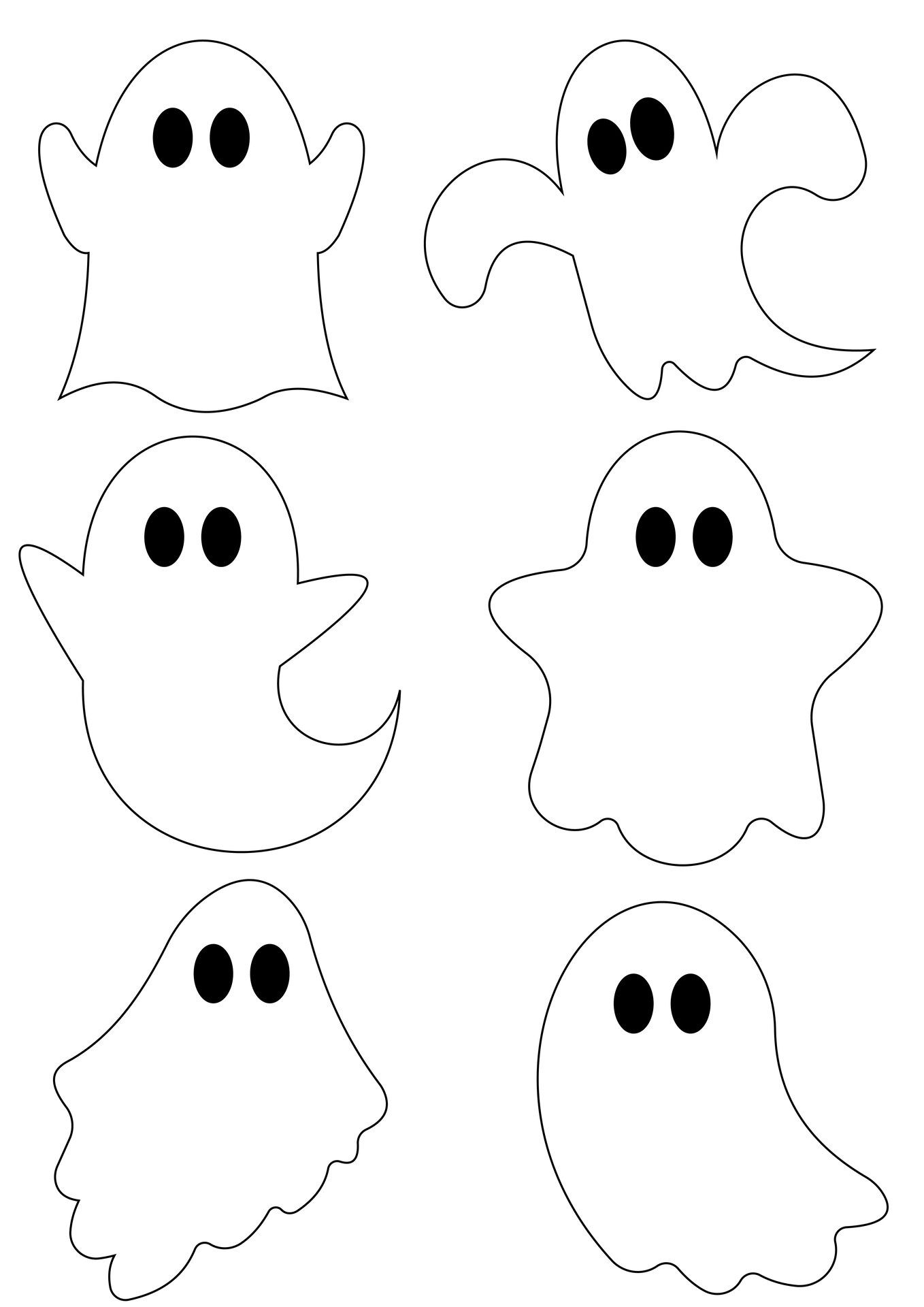 Halloween Ghost Stencils – 14 Free PDF Printables | Printablee