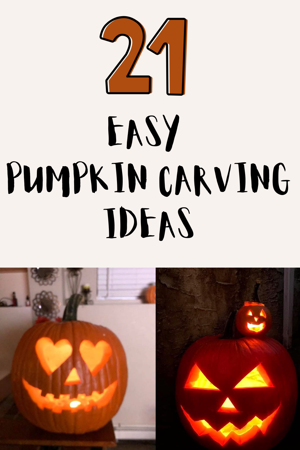 21 EASY PUMPKIN CARVING IDEAS