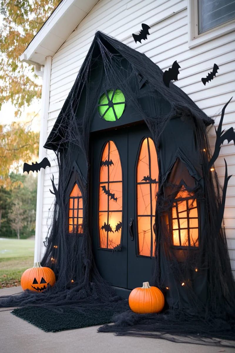 28 Dramatic Halloween Door Decorations to Create a Grand Entrance