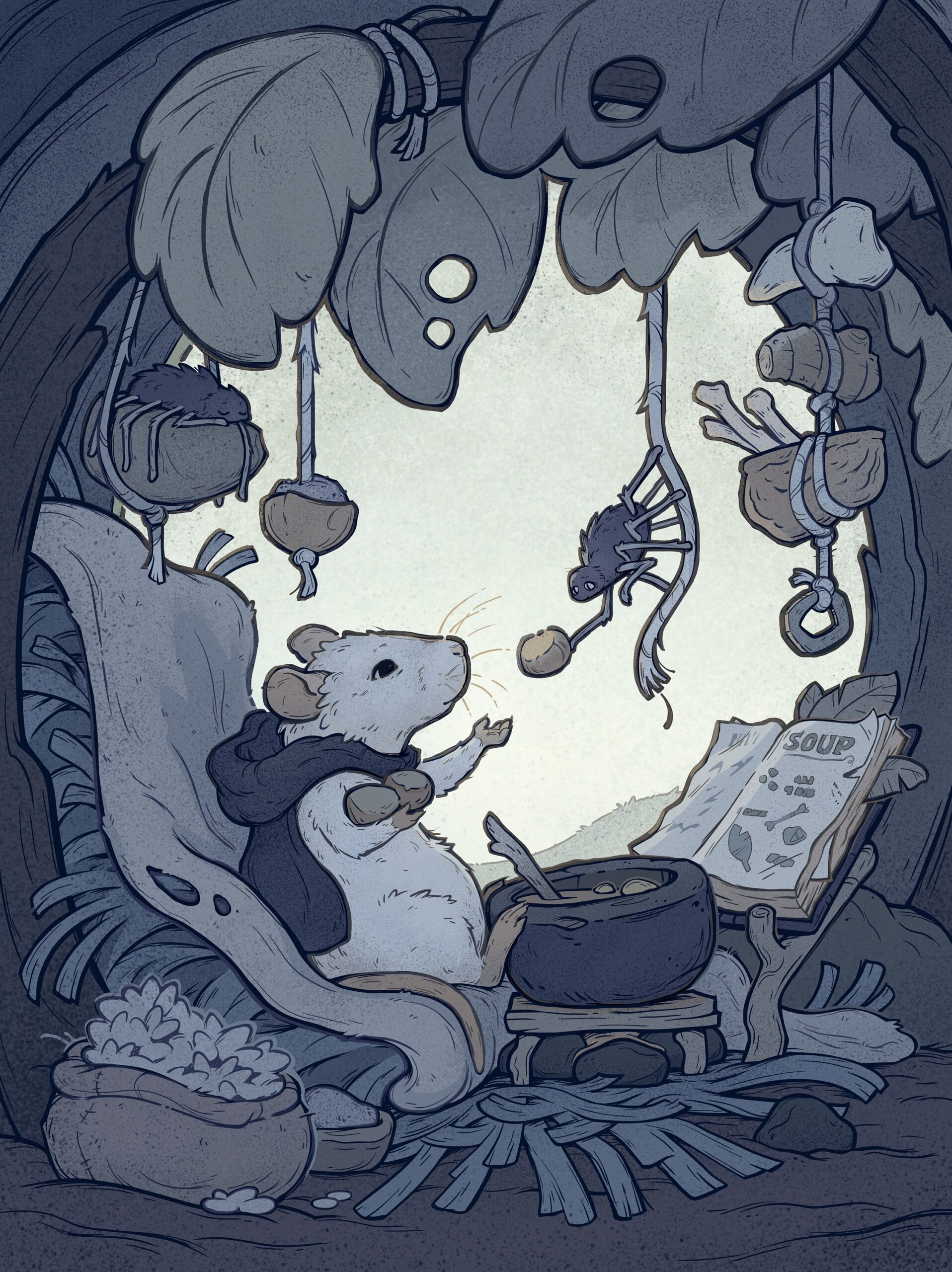 Soup rat art print- 8.5\”x11\”