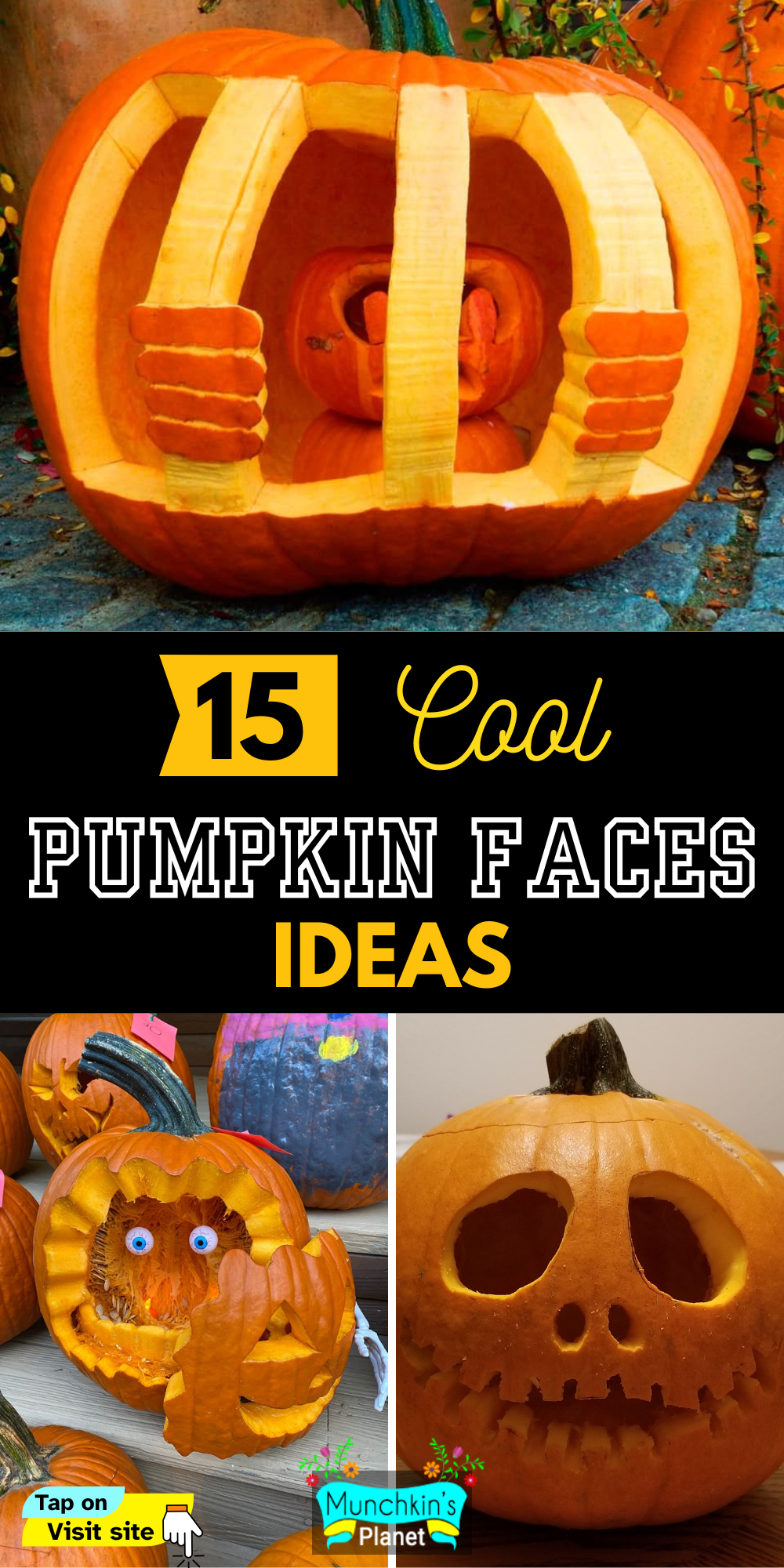 15 Cool Pumpkin Faces Ideas for Halloween