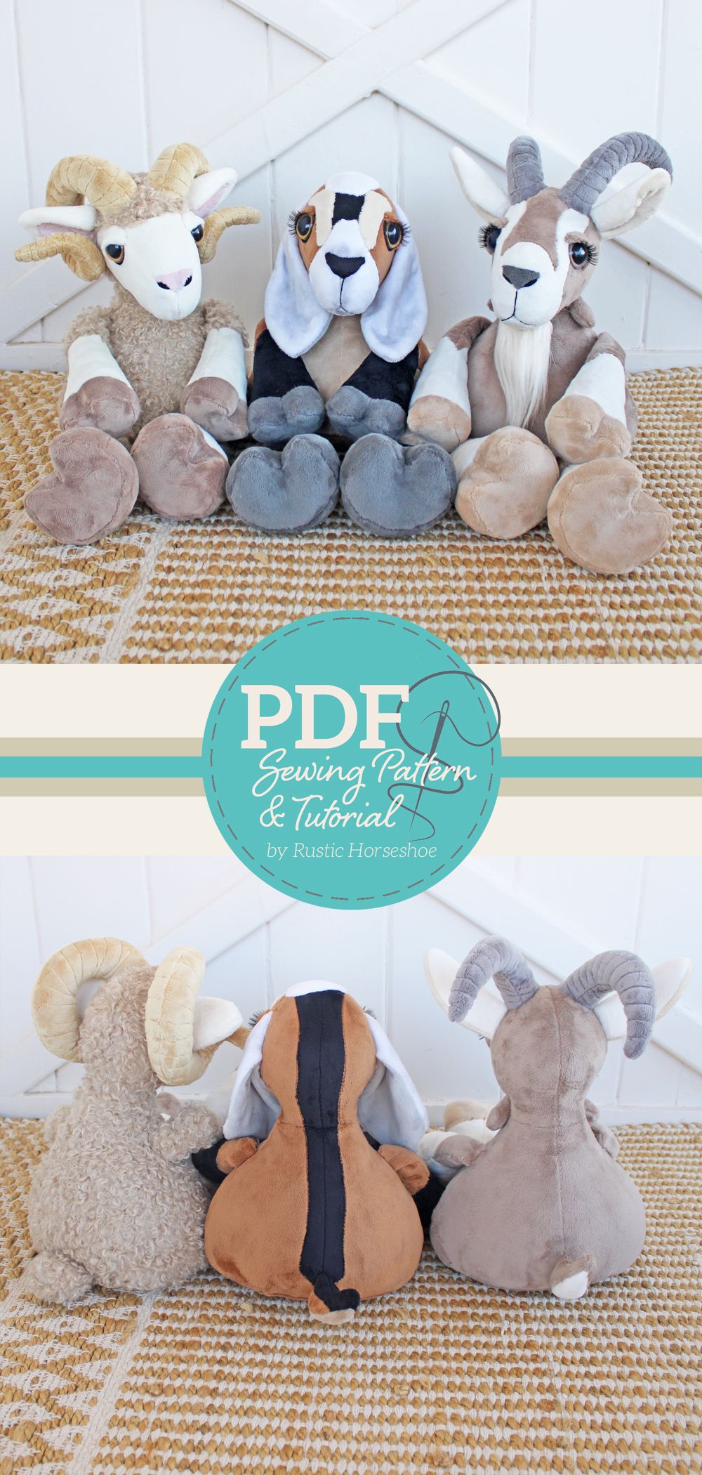 Make a sheep or goat plushie!