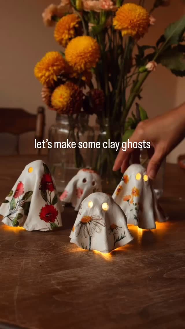 These DIY Clay Ghosts Are the Spooky-Cute Halloween Craft Your Home Needs