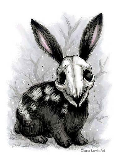 Dark Fantasy Art | Ghoulish Bunny Studios | Witchy Home Decor | |United States