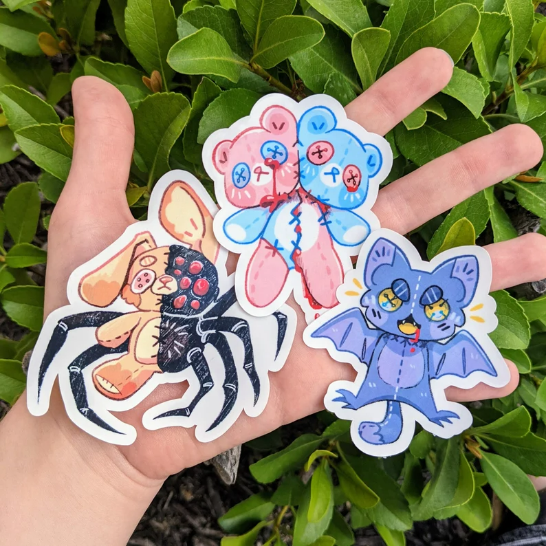 Creepy Plush Pets Waterproof Sticker Set! – Etsy