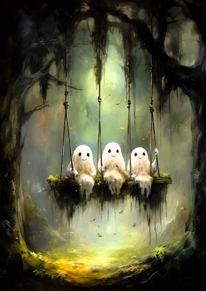 Free Shipping Decoupage Rice or Washi Paper A4 8.27×11.69 Size 3 Swinging Ghost