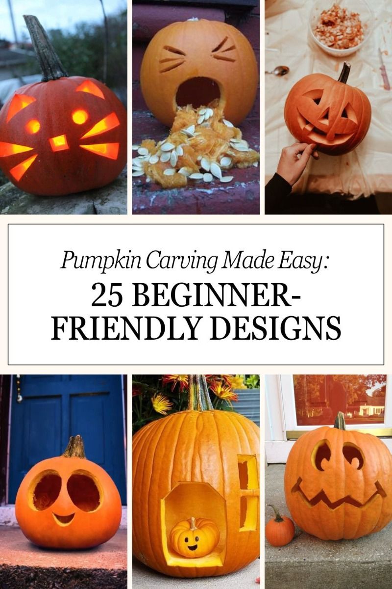 Pumpkin Carving Made Easy: 25 Beginner-Friendly Designs