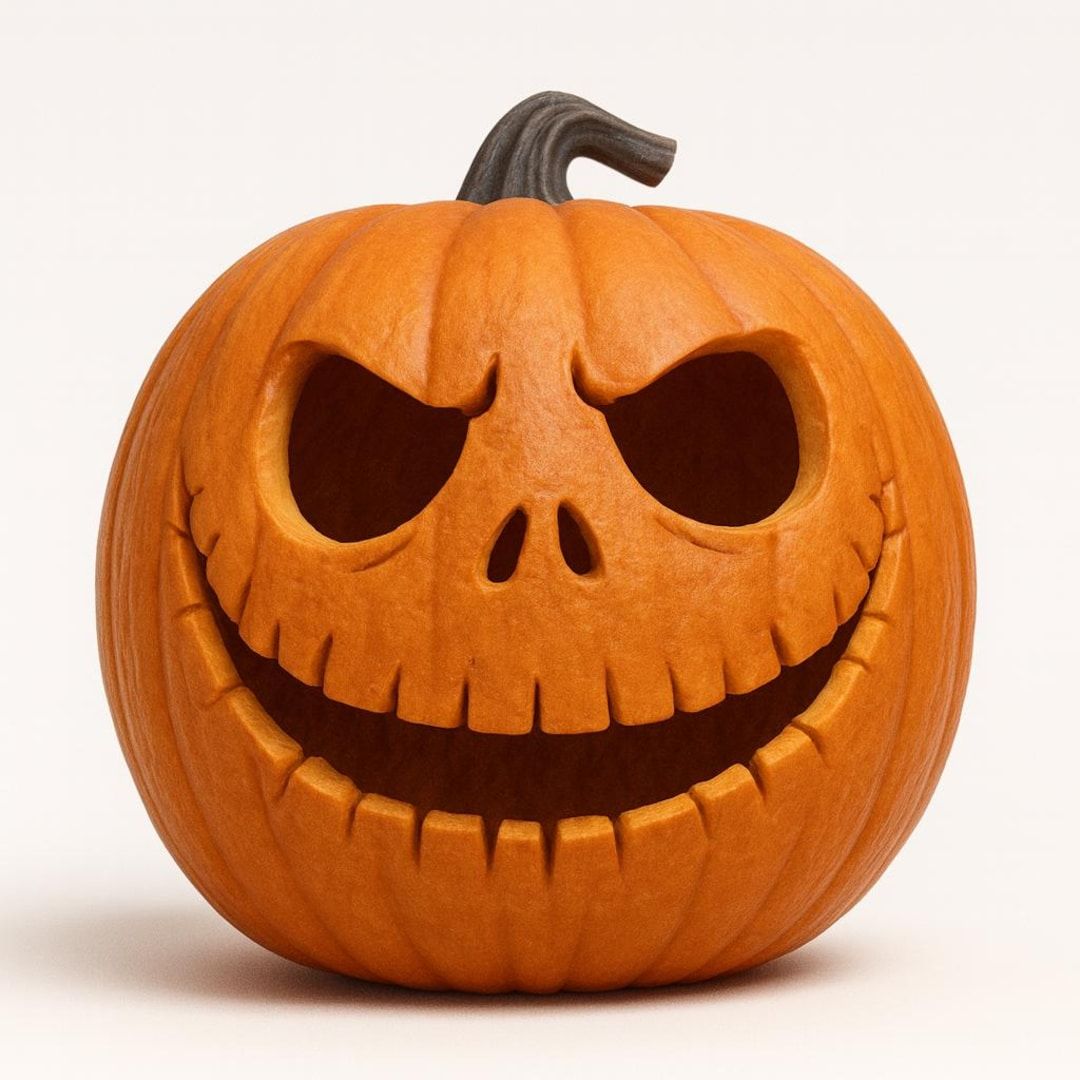Smiling Pumpkin Jack O’lantern STL + 6 SVGNG File | 3D Printable Halloween Pumpkin Decor| Jack O’lantern Pumpkin 3D Model – Etsy