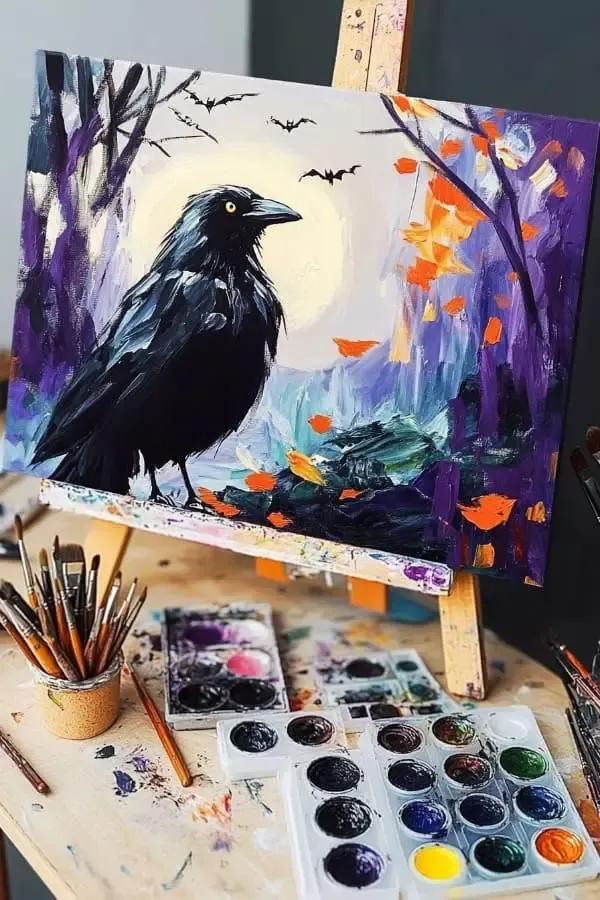 18 Unique Halloween Paintings on Canvas Ideas to Try This Year